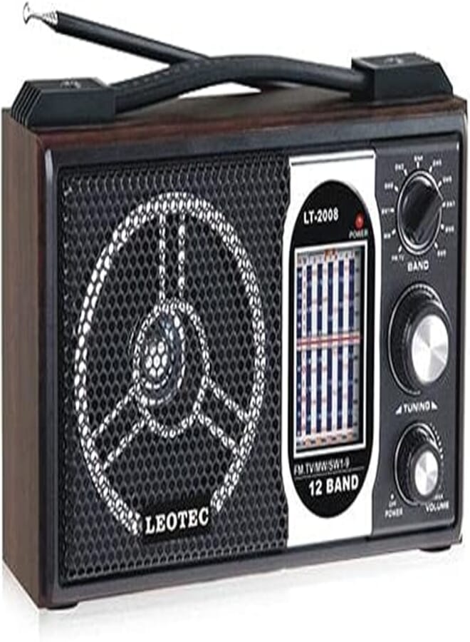Radio Leotec , Black Color , FM/AM/MW1/MW2 - LT.2008